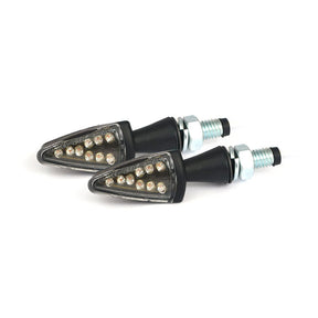 Black Peak, Led Turn Signals. Black. Clear Lens Turn Signals Mcs