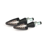 Black Peak, Led Turn Signals. Black. Smoke Lens Turn Signals Mcs