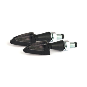 Black Peak, Led Turn Signals. Black. Smoke Lens Turn Signals Mcs