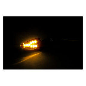 Black Peak, Led Turn Signals. Black. Smoke Lens Turn Signals Mcs