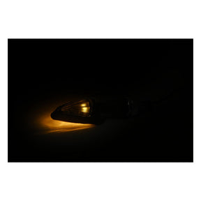 Black Peak, Led Turn Signals. Black. Smoke Lens Turn Signals Mcs