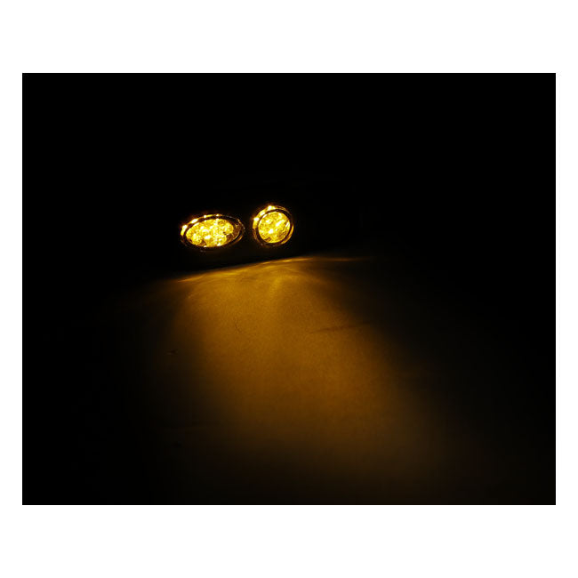 Cluster, Led Turn Signals. Black. Clear Lens Turn Signals Mcs