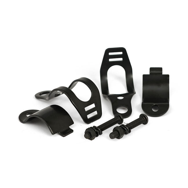 Roper, Turn Signal Fork Mount Kit. 30 45mm. Black Headlamp Brackets Mcs