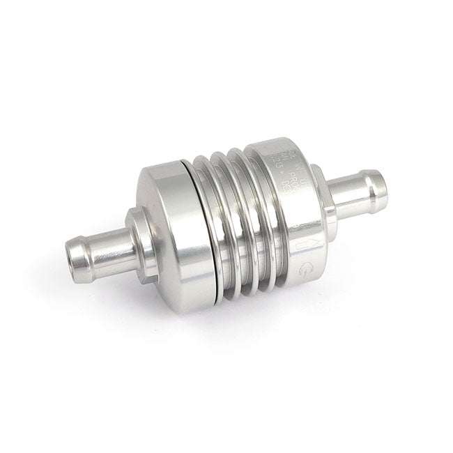 Golan Mini Fuel Filter 3/8" (10 Mm). Clear Anodized Fuel Filter Golan Products