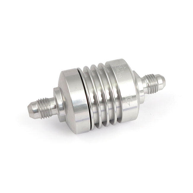 Golan Mini Fuel Filter 4 An Threaded. Clear Anodized Fuel Filter Golan Products