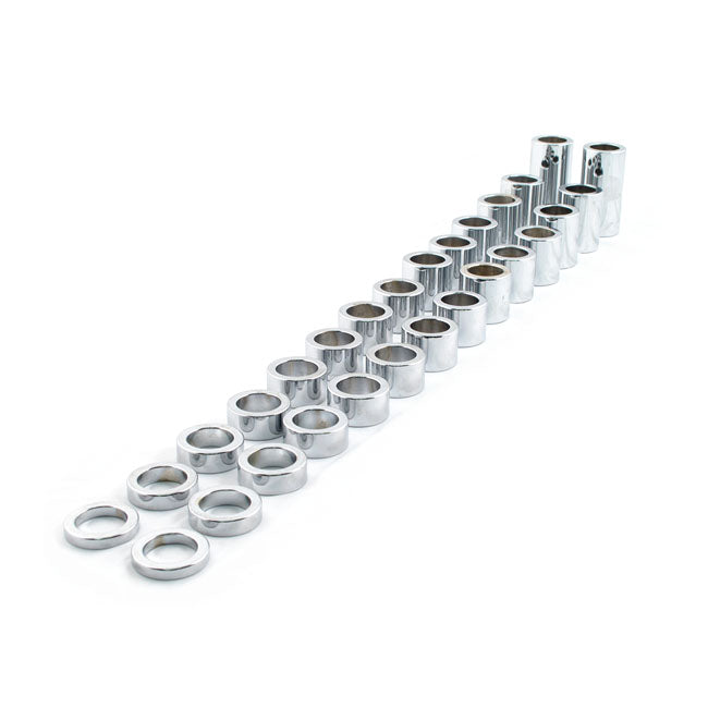 Paughco, Chrome steel axle spacer kit WHEEL AXLES SPACERS Paughco