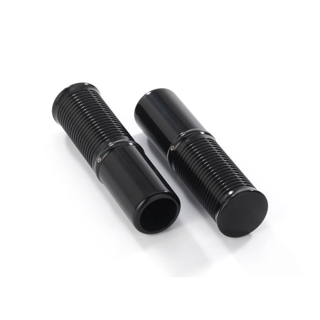 Fl 1" Handlebar Grip Set Internal Throttle, Black Anodized Grips Kustom Tech