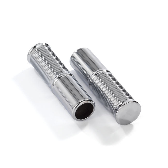 Kustom Tech Fl 1" Handlebar Grip Set Internal Throttle, Chrome Grips Kustom Tech