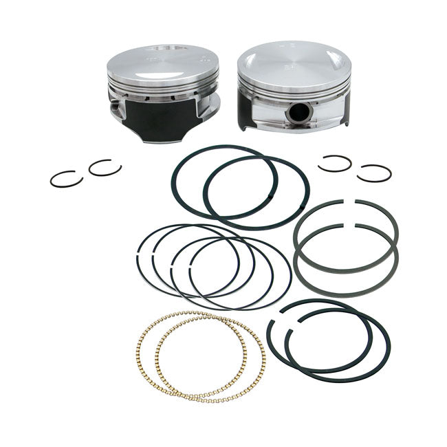 S&S Cycle Forged Piston Kit 3 7/8" +0.010" For 106" Stroker Kit Pistons And Rings Kits S&S Cycle