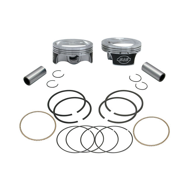 S&S, 96" to 103" big bore pop-up piston kit. +.005" PISTONS AND RINGS KITS S&S