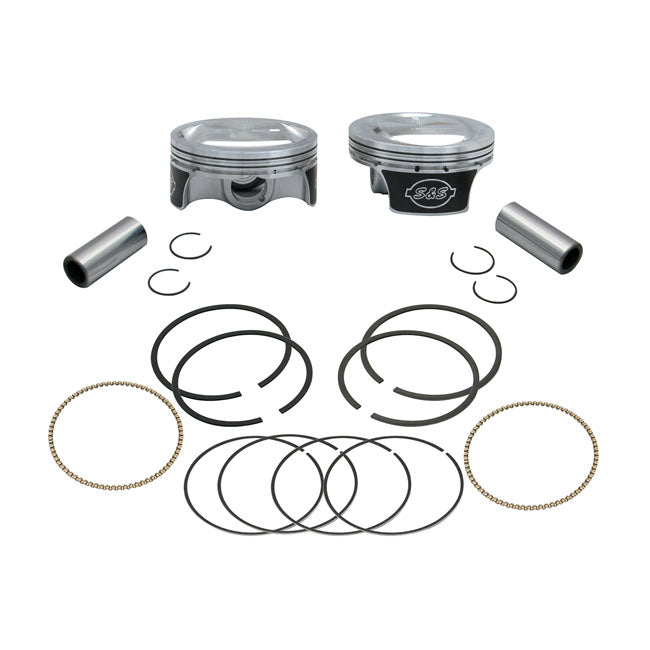 S&S, 96" to 103" big bore pop-up piston kit. +.010" PISTONS AND RINGS KITS S&S
