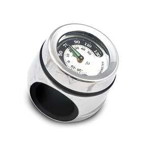 Handlebar Mounted Thermometer. Chrome Handlebar Watches Mcs