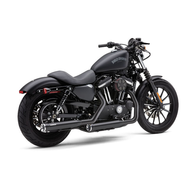Cobra Mufflers Slip On 3" Rpt Powder Coated Black Exhaust Slip-Ons And Mufflers Cobra