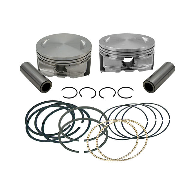 S&S, 111" 4-1/8" bore forged piston kit. +.010" PISTONS AND RINGS KITS S&S