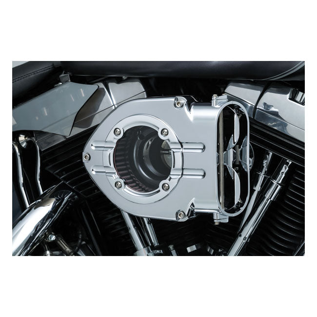 Kuryakyn, Hypercharger clear trapdoor. Chrome AIRCLEANER HYPERCHARGER PARTS Kuryakyn