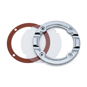 Kuryakyn, Hypercharger clear trapdoor. Chrome AIRCLEANER HYPERCHARGER PARTS Kuryakyn