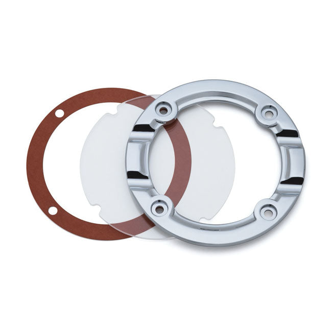 Kuryakyn, Hypercharger clear trapdoor. Chrome AIRCLEANER HYPERCHARGER PARTS Kuryakyn