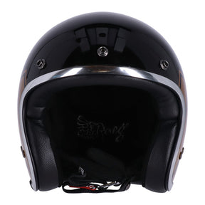 13 1/2 Skull bucket helmet gloss black HELMETS 13 And A Half Company