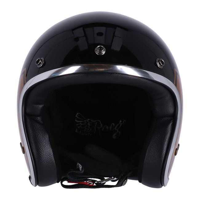 13 1/2 Skull bucket helmet gloss black HELMETS 13 And A Half Company