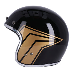 13 1/2 Skull bucket helmet gloss black HELMETS 13 And A Half Company