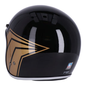 13 1/2 Skull bucket helmet gloss black HELMETS 13 And A Half Company