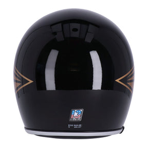13 1/2 Skull bucket helmet gloss black HELMETS 13 And A Half Company