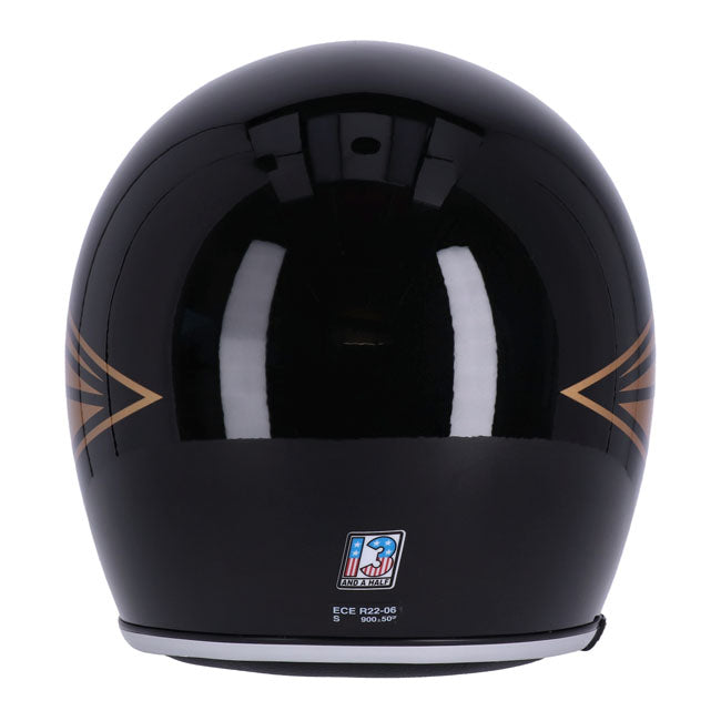 13 1/2 Skull bucket helmet gloss black HELMETS 13 And A Half Company