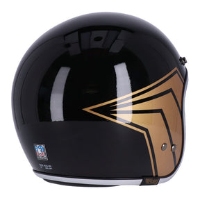 13 1/2 Skull bucket helmet gloss black HELMETS 13 And A Half Company