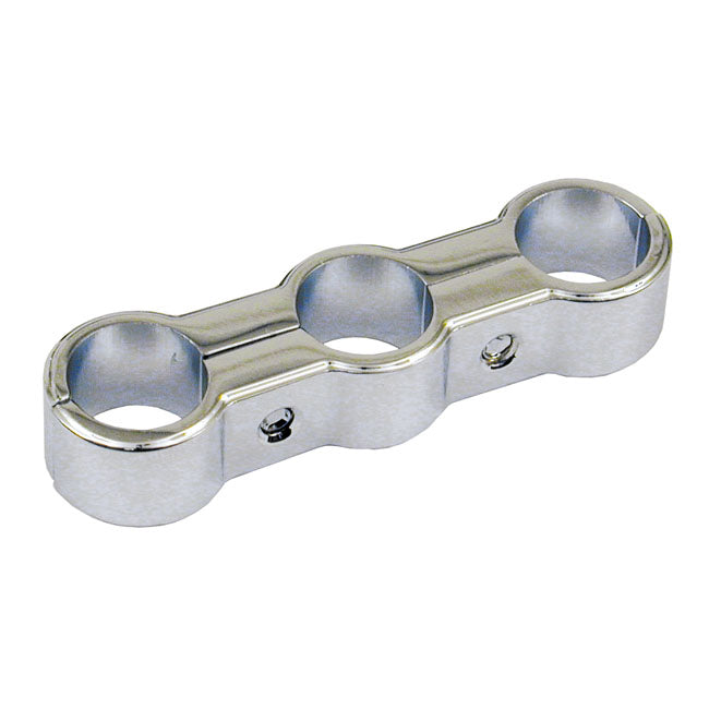 Triple Hose Separator. Chrome Oil Lines Parts/Covers Mcs