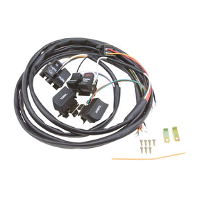 Handlebar Wire & Switch Kit. Black Switches Wiring Kit Mcs