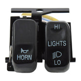 Hi/Low/Horn, Handlebar Switch Set. Black Switches Handlebar Mcs
