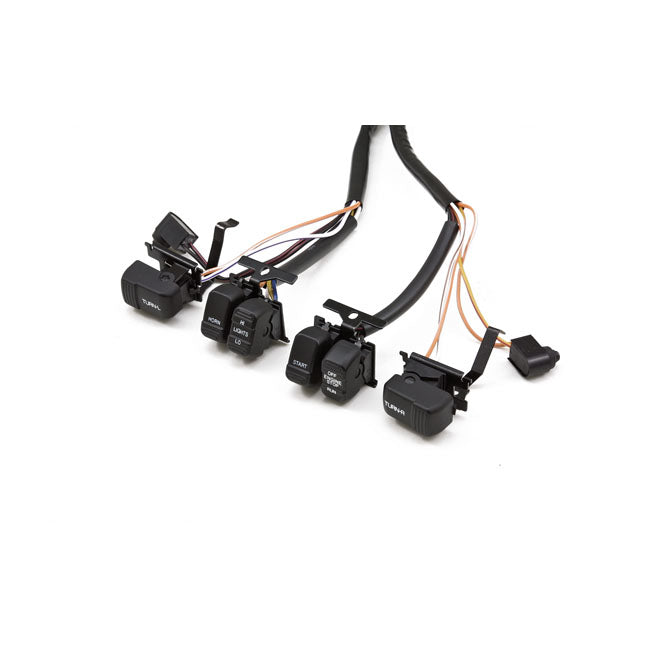 Handlebar Wire & Switch Kit. Black Switches Harness & Switch Kits Mcs