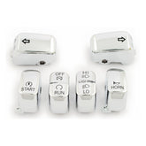 Handlebar Switch Cap Kit, Chrome Switches Handlebar Mcs