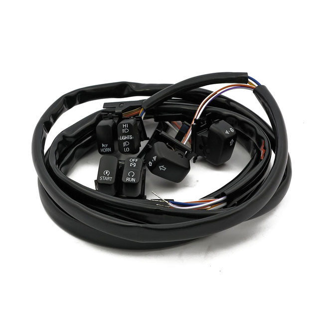 Handlebar Switch & Wiring Kit. Standard. Black Harness & Switch Kits Mcs