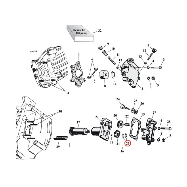 Split Washer Ret.Gear Oilpump Oil Pump Parts Mcs