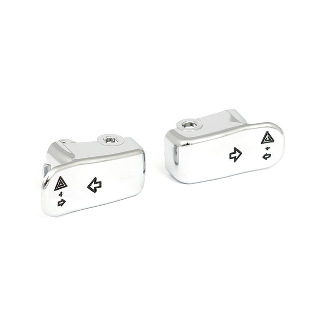 Turn Signal Switch Extender Cap Set. Chrome Switch Cap Kits Mcs
