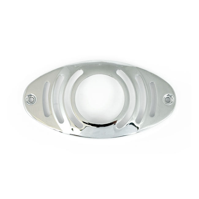Cateye taillight grill. Circle, chrome TAILLIGHT GRILLS Mcs