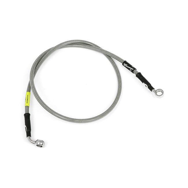 MCS by Goodridge brake line front, stainless clear coated BRAKE LINES Mcs