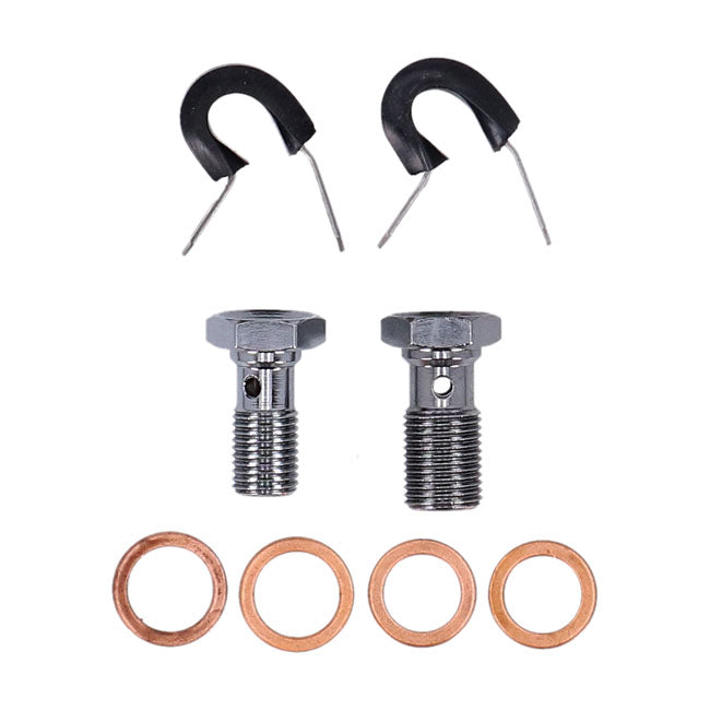 MCS by Goodridge brake line front, stainless clear coated BRAKE LINES Mcs