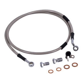 MCS by Goodridge brake line front, stainless clear coated BRAKE LINES Mcs