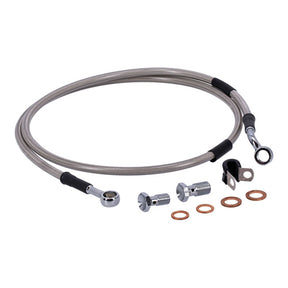 MCS by Goodridge brake line front, stainless clear coated BRAKE LINES Mcs