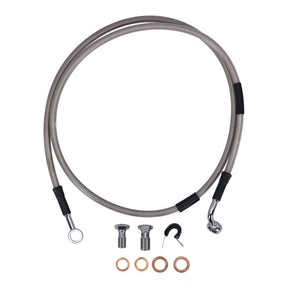 MCS by Goodridge brake line front, stainless clear coated BRAKE LINES Mcs