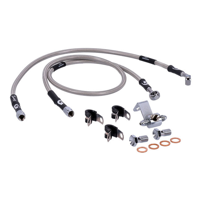MCS by Goodridge brake line rear, stainless clear coated BRAKE LINES Mcs
