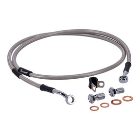 MCS by Goodridge brake line front, stainless clear coated BRAKE LINES Mcs