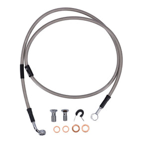 MCS by Goodridge brake line front, stainless clear coated BRAKE LINES Mcs