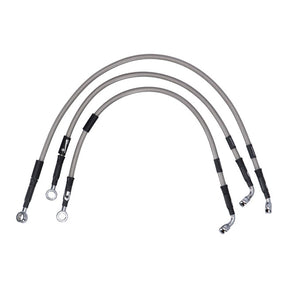 MCS by Goodridge brake line front, stainless clear coated BRAKE LINES Mcs