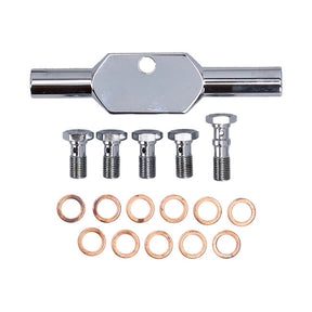 MCS by Goodridge brake line front, stainless clear coated BRAKE LINES Mcs