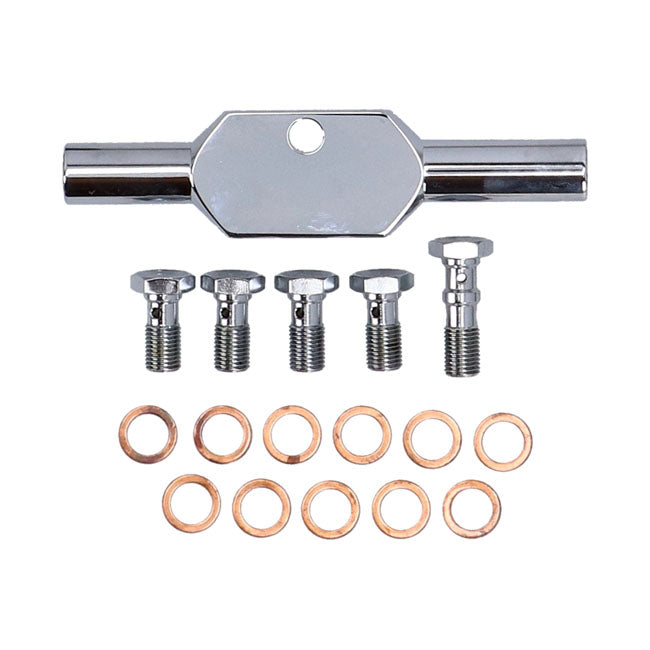 MCS by Goodridge brake line front, stainless clear coated BRAKE LINES Mcs