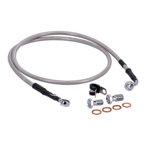 MCS by Goodridge brake line front, stainless clear coated BRAKE LINES Mcs