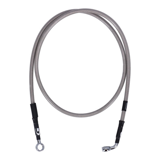 MCS by Goodridge brake line front, stainless clear coated BRAKE LINES Mcs